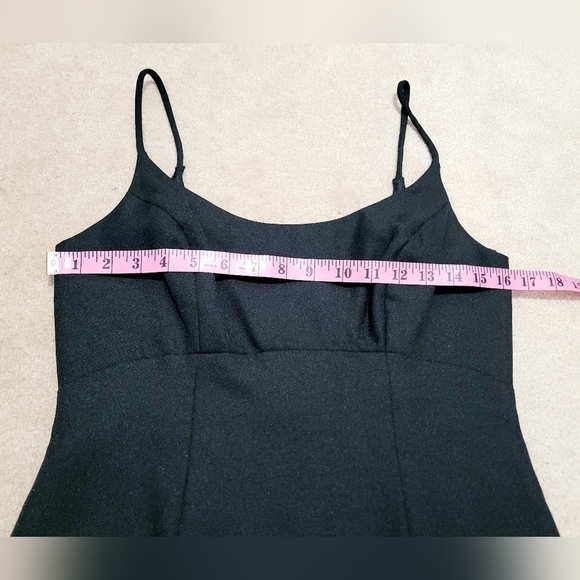 Moda Int’l Little Black Dress Size 10 Made inUSA Spaghetti Strap Classic Vintage - Picture 9 of 16